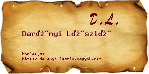 Darányi László névjegykártya
