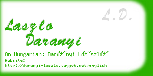 laszlo daranyi business card